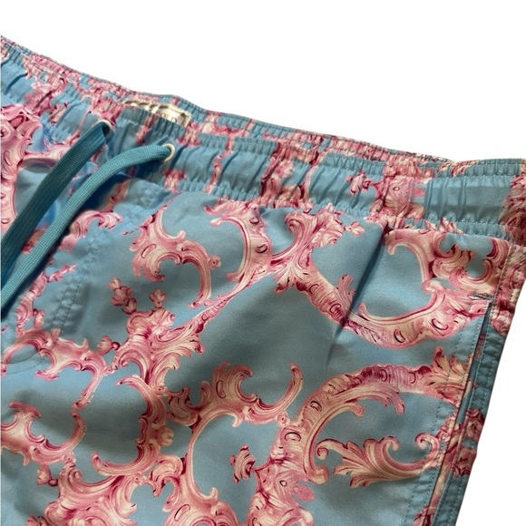 Baroque Gold Men’s Swim Trunks Blue and Pink Size XL - Picture 4 of 10